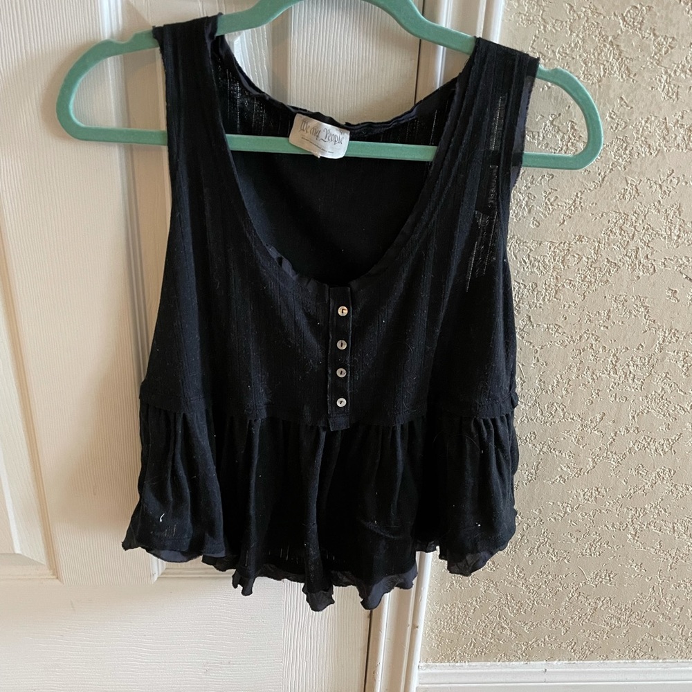 Small Black We The People Top